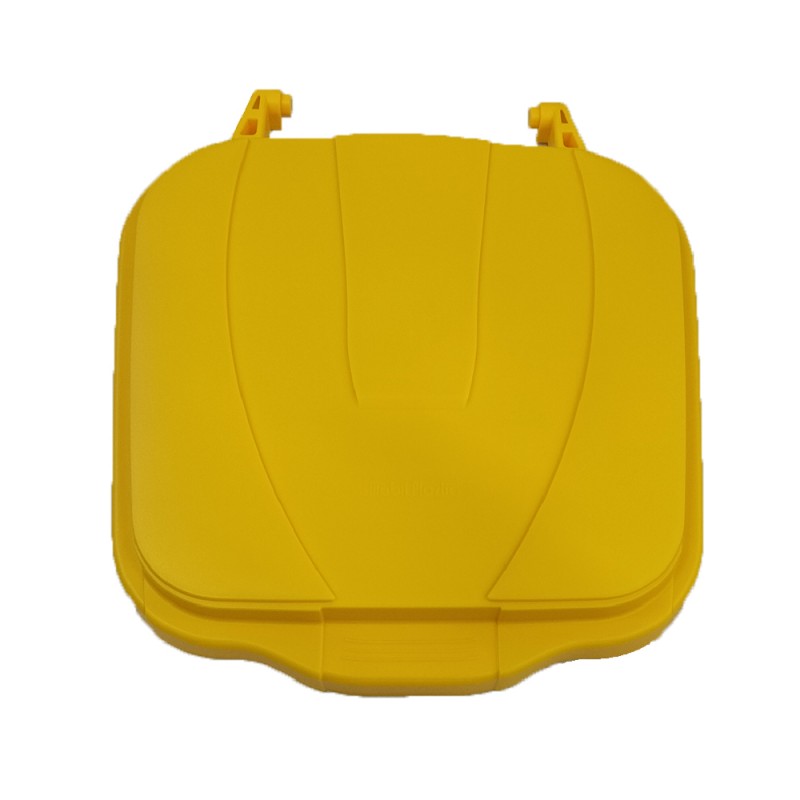 Mobil Plastic Coperchio Bidone Carrellato Giallo 100 Lt