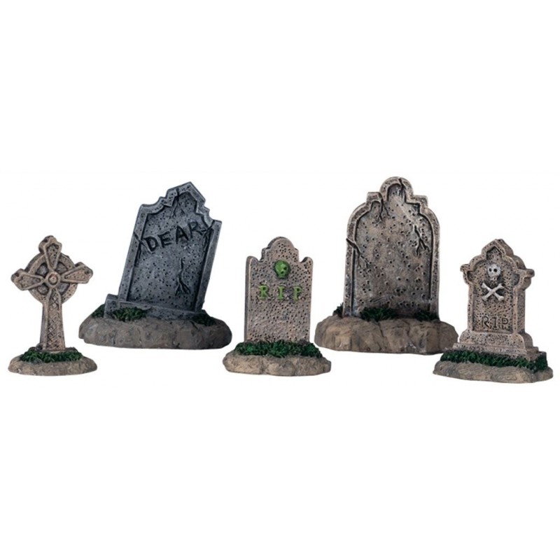 Lemax Soggetto Tombe 5pz 4cm Halloween Lemax