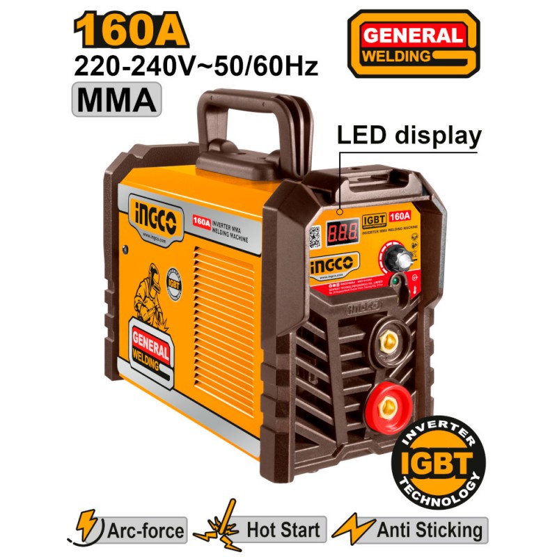 Ingco Saldatrice Inverter Mma 160a Con Display