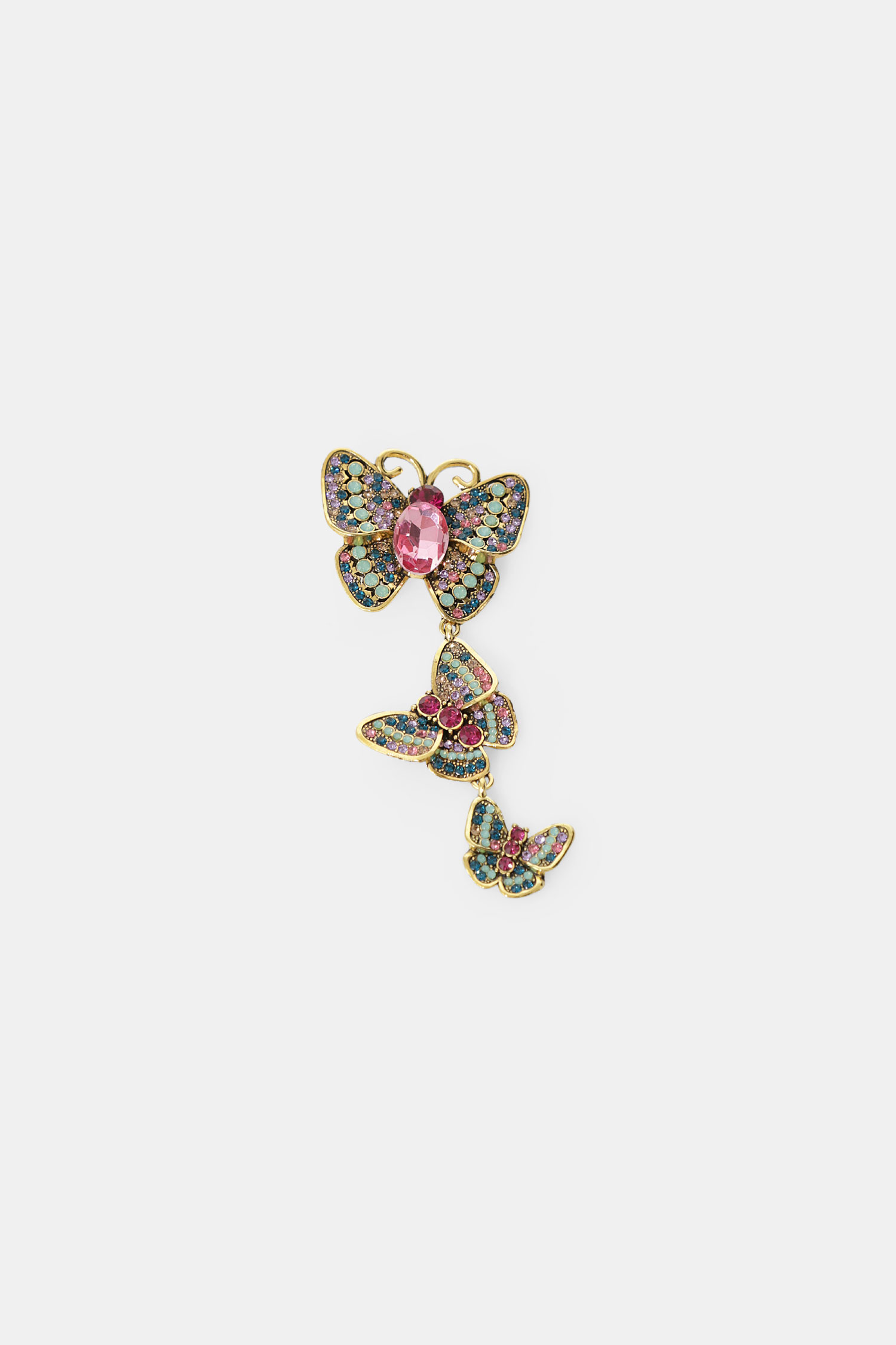 Broche con mariposas coloridas