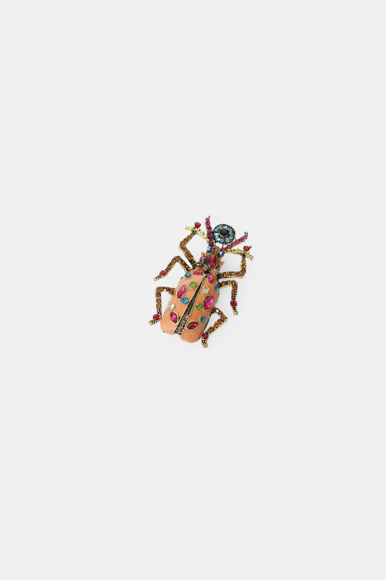 Broche insecto con gemas coloridas