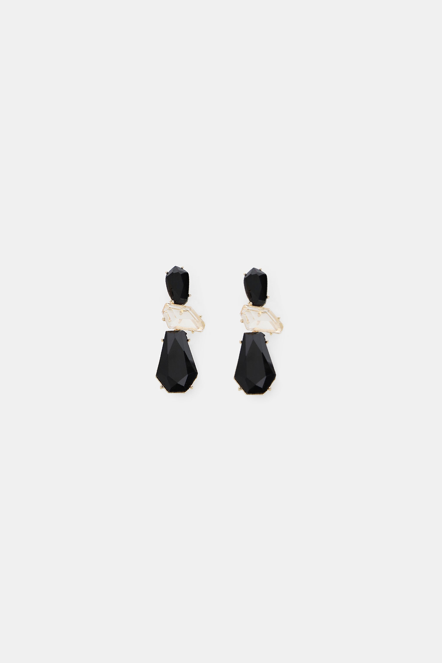 Pendientes con gemas facetadas