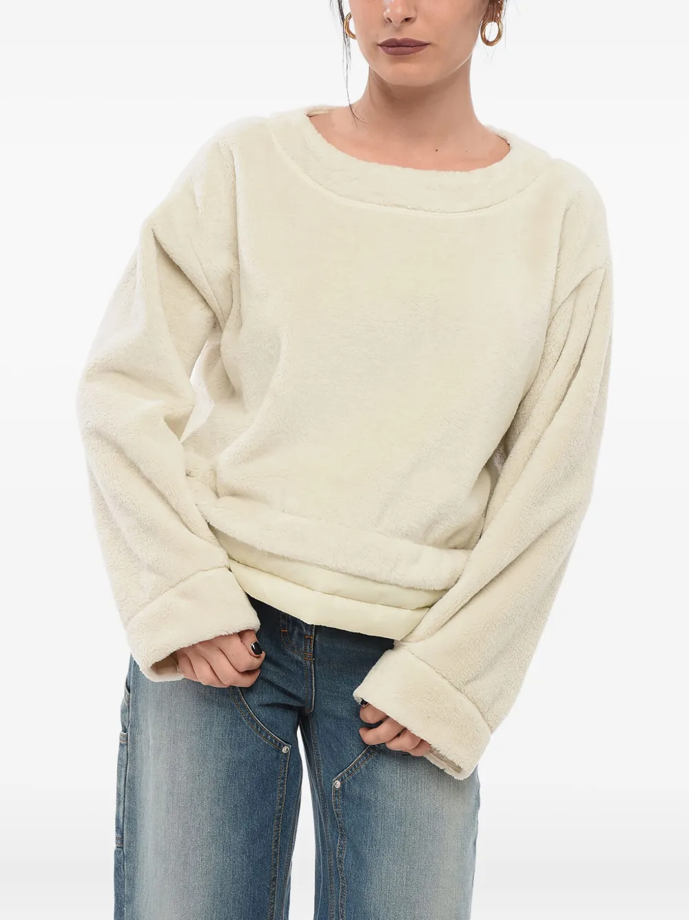 Giorgio Armani padded fleece top - Toni neutri