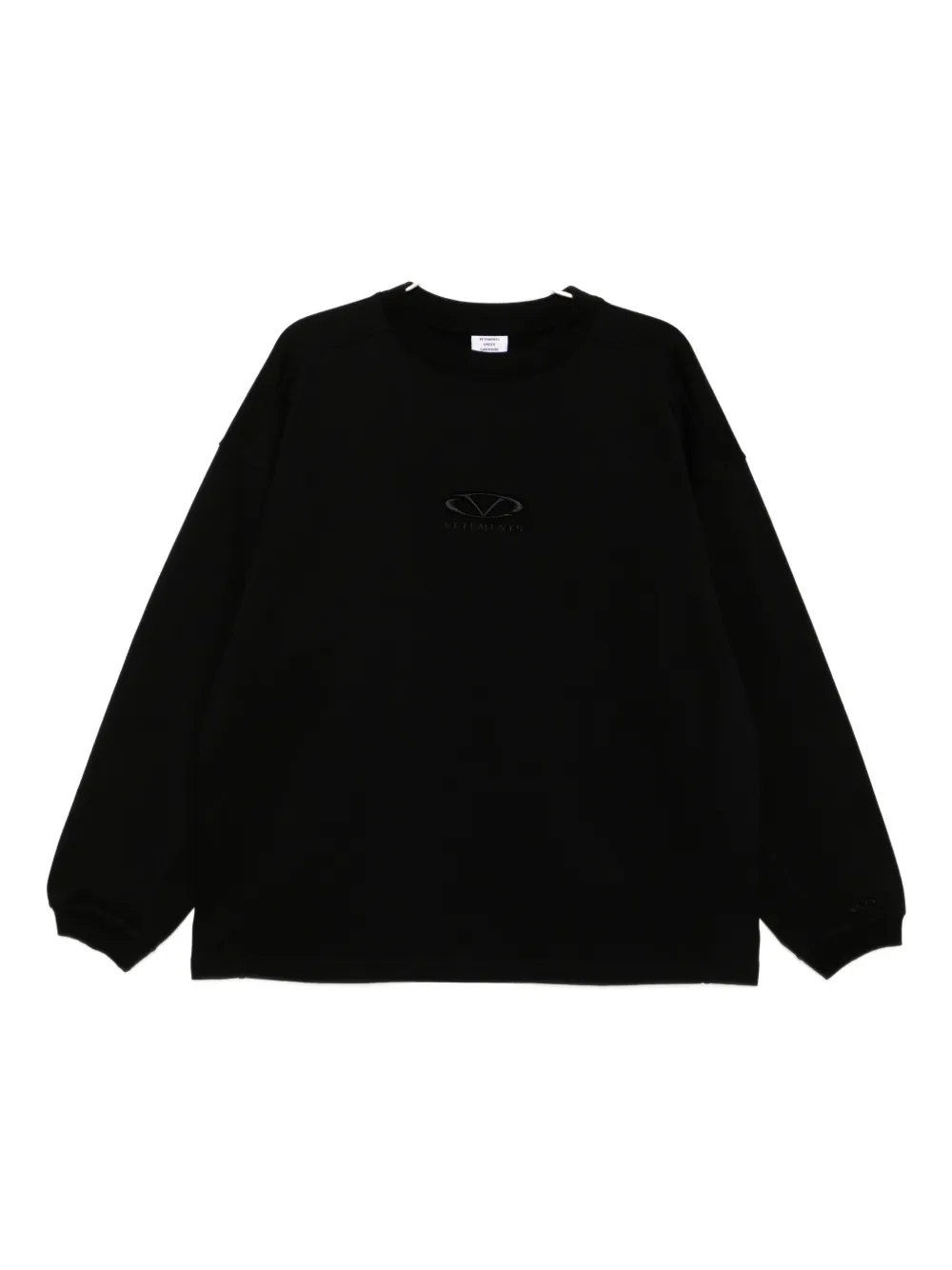VETEMENTS oval logo hoodie - Nero