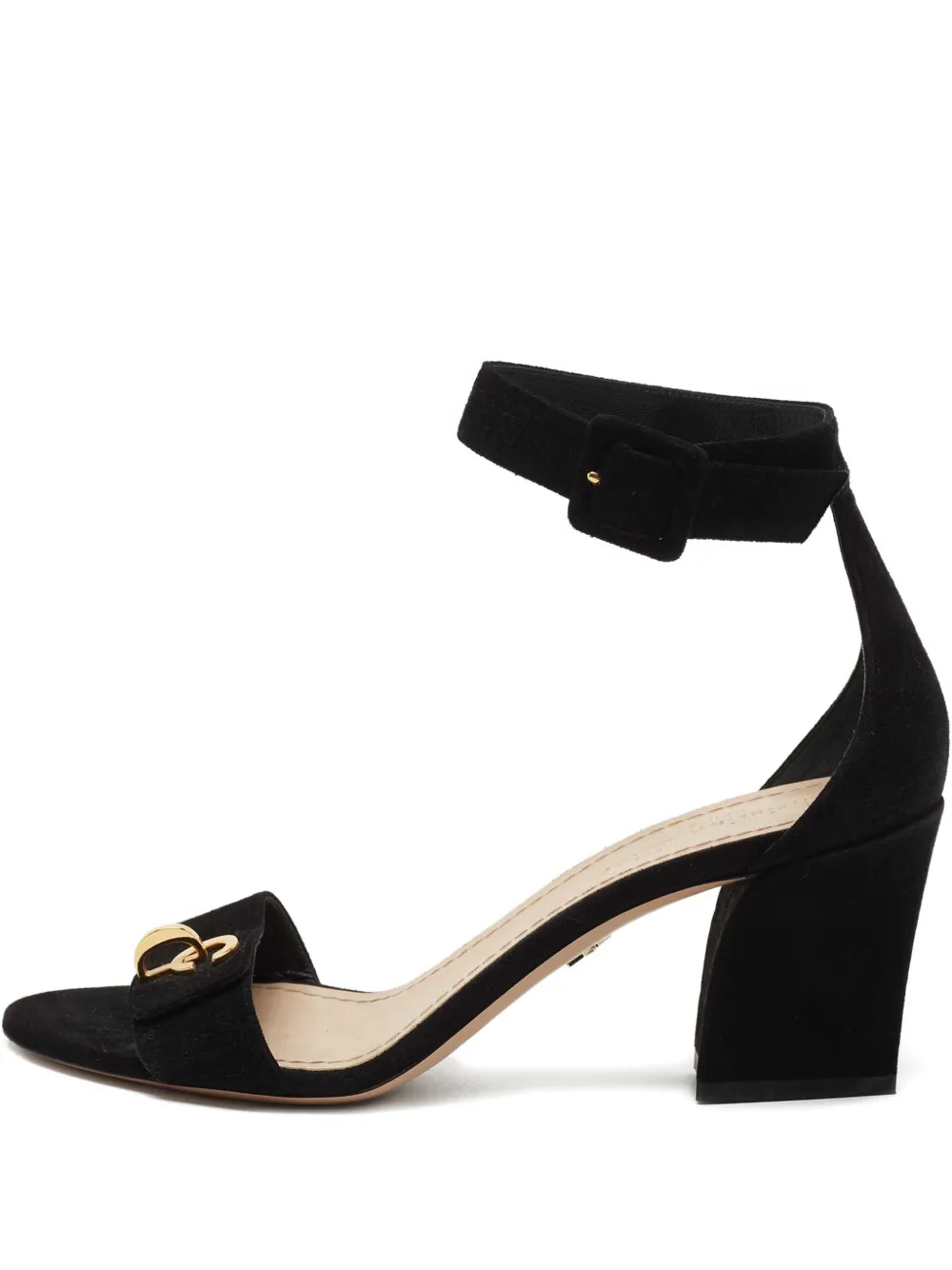 Christian Dior Pre-Owned 75mm suede buckle sandals - Nero