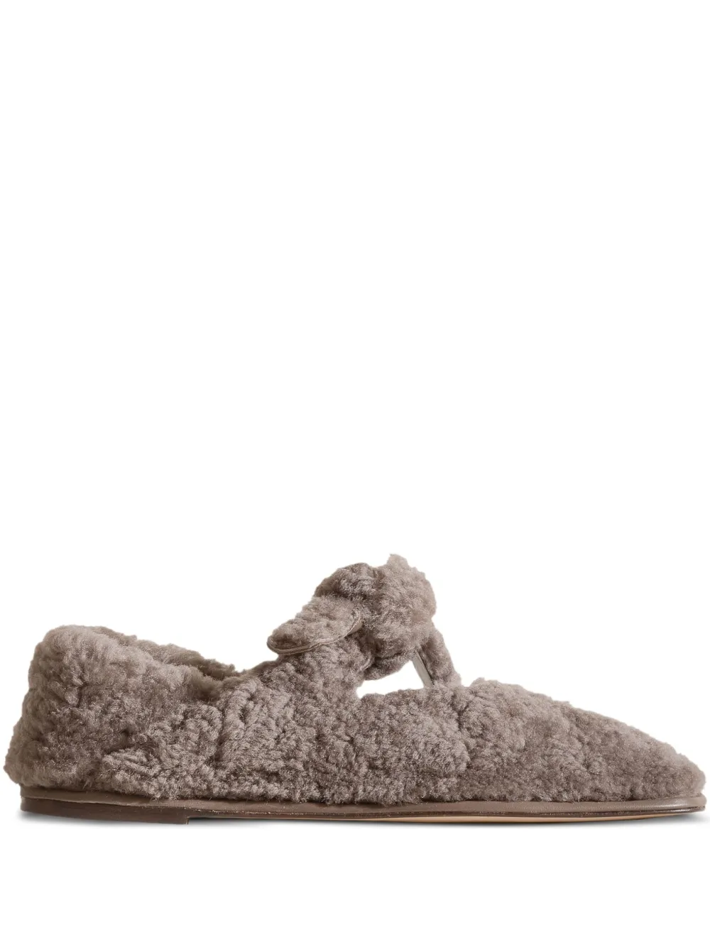 Hereu shearling ballet flats - Grigio