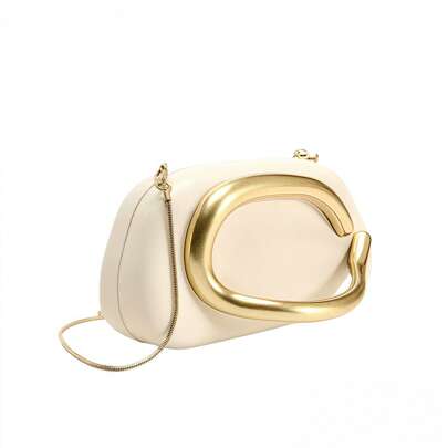 Clutch in pelle sintetica bianca - Ideale per San Valentino, comoda e alla moda, borsetta di moda, opzione regalo personalizzata, accessorio 2025, sti