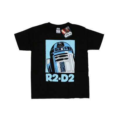 Maglietta con cartellone di R2D2 per ragazzi (nera)