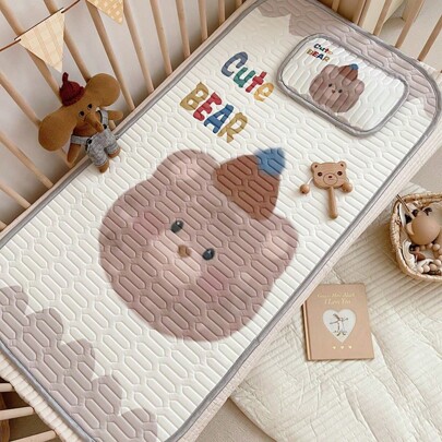 2 pezzi/Set di tappetini refrigeranti in lattice per bambini con motivi a cartoni animati, tappetini refrigeranti in lattice morbidi e traspiranti lav