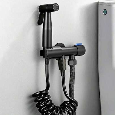 3 Pezzi Bidet Portatile A Spruzzo Di Acqua Calda Montato Nel Bagno, Bidet Portatile A Spruzzo Di Acqua Calda Per Wc, Bidet A Mano A Spruzzo Caldo E Fr