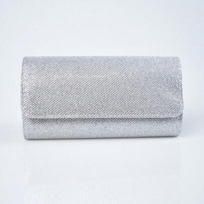Borsa clutch famosa, borsa clutch a tracolla con catena