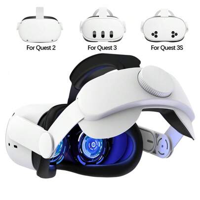 Cinturino regolabile per oculos Quest 2, compatibile con Meta Quest 3S/Quest 3, accessorio per una maggiore comodità e supporto, per un'esperienza di
