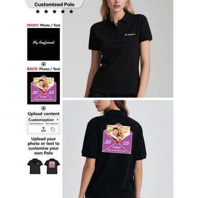 Polo personalizzata, carica le tue foto per progettare i tuoi vestiti Fallow Custom