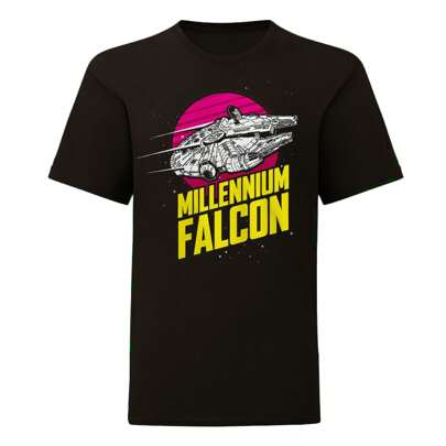 Maglietta Bambini/Ragazzi Millennium Falcon (Nera)