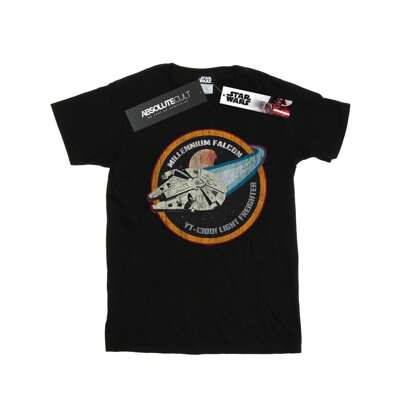 Maglietta per ragazzi con stemma Millennium Falcon (Nera)