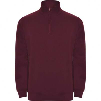 Felpa con chiusura lampo corta da uomo Aneto (Garnet)