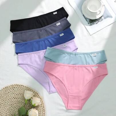 6 pezzi Biancheria intima casual comoda per donne taglie forti
