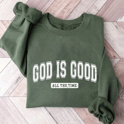 Felpa "Dio è buono", maglione girocollo "Dio è buono", felpa cristiana, girocollo cristiano, comoda Maglietta colorata cristiana, regalo cristiano, to