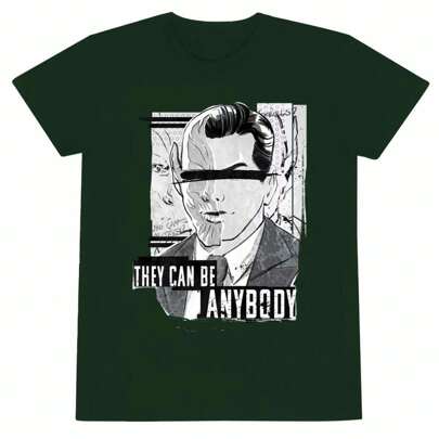 Maglietta unisex adulta con stampa comica "Anybody" (verde bottiglia)