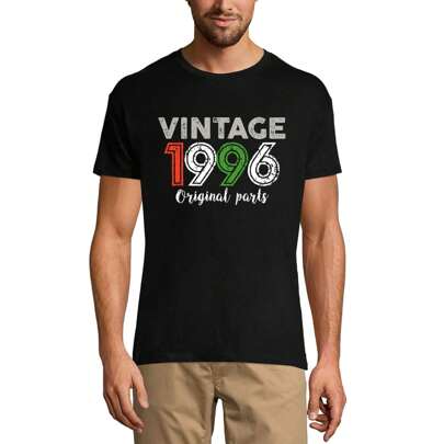 T-shirt da uomo Original Parts 1996 – Original Parts 1996 – 28 anni T-shirt grafica idea regalo 28° compleanno Vintage Anno 1996 Nuovo