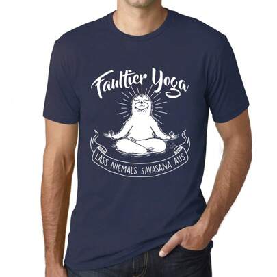 T-shirt Lazy Yoga da uomo – Yoga difettoso – T-shirt grafica eco-responsabile Regalo vintage Novità
