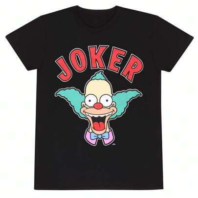 Maglietta unisex adulta Krusty il Clown (Nera)