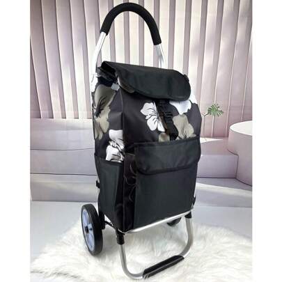 Carrello della spesa con tasca termica, facile da salire sulle scale, impermeabile, resistente all'usura, di alta qualità, con ruote morbide, realizza