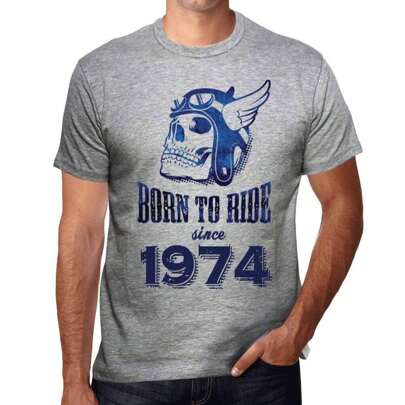 T-shirt da uomo Born To Ride Since 1974 – Born To Ride Since 1974 – Maglietta grafica 50 anni Idea regalo 50° compleanno Vintage Anno 1974 Novità