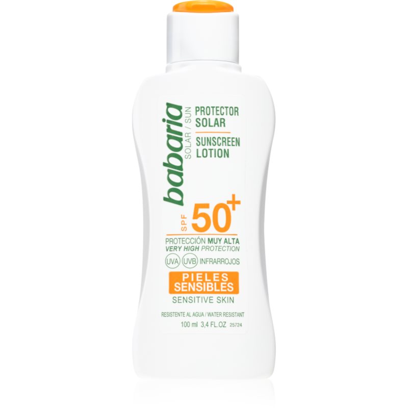Babaria Sun Sensitive Latte Abbronzante Per Pelli Sensibili Spf 50+ 100 Ml