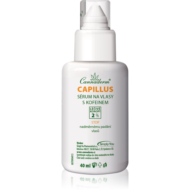 Cannaderm Capillus Caffeine Hair Serum Siero Per Capelli Con Caffeina 40 Ml