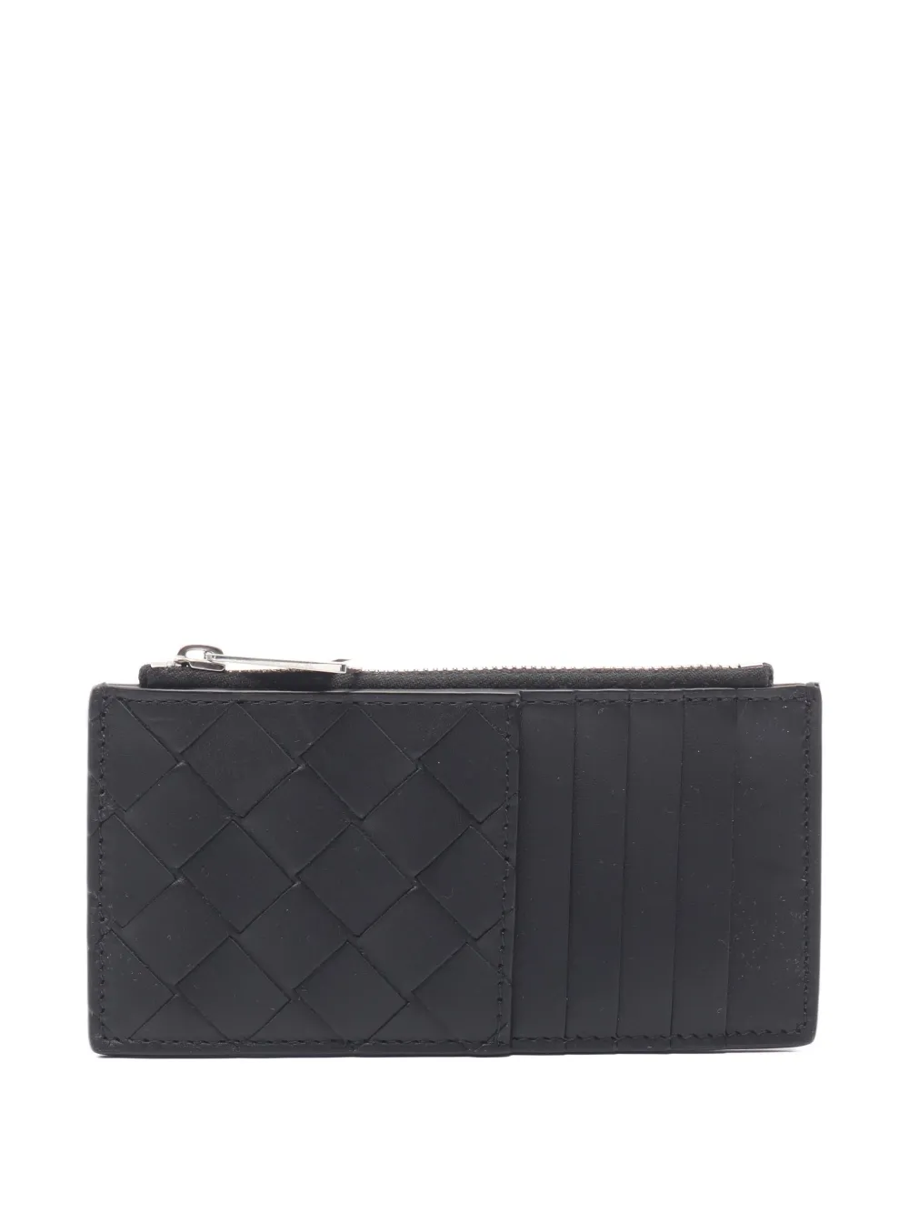 Bottega Veneta Pre-Owned 2020s Intrecciato leather card case - Nero