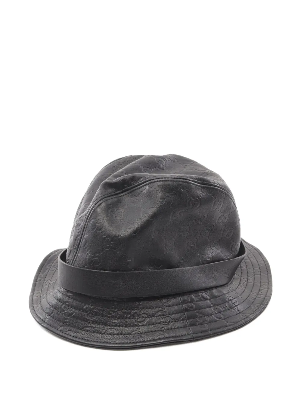 Gucci Pre-Owned 10s Guccissima leather bucket hat - Nero