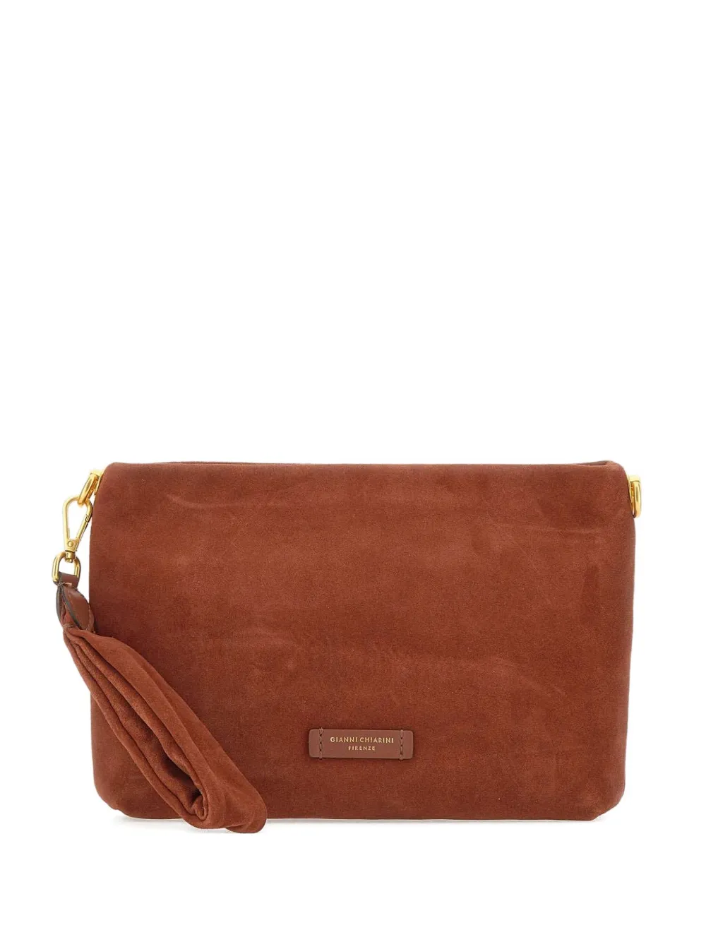 GIANNI CHIARINI suede clutch bag - Marrone