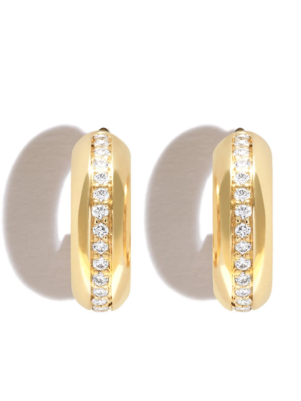 Zoë Chicco Orecchini a cerchio in oro giallo 14kt con diamanti