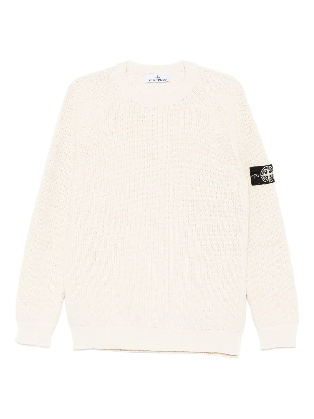 Stone Island Compass-badge ribbed-knit sweater - Toni neutri