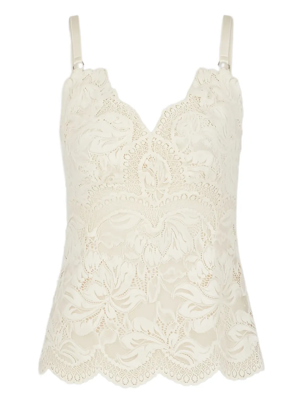Rabanne lace tank top - Toni neutri
