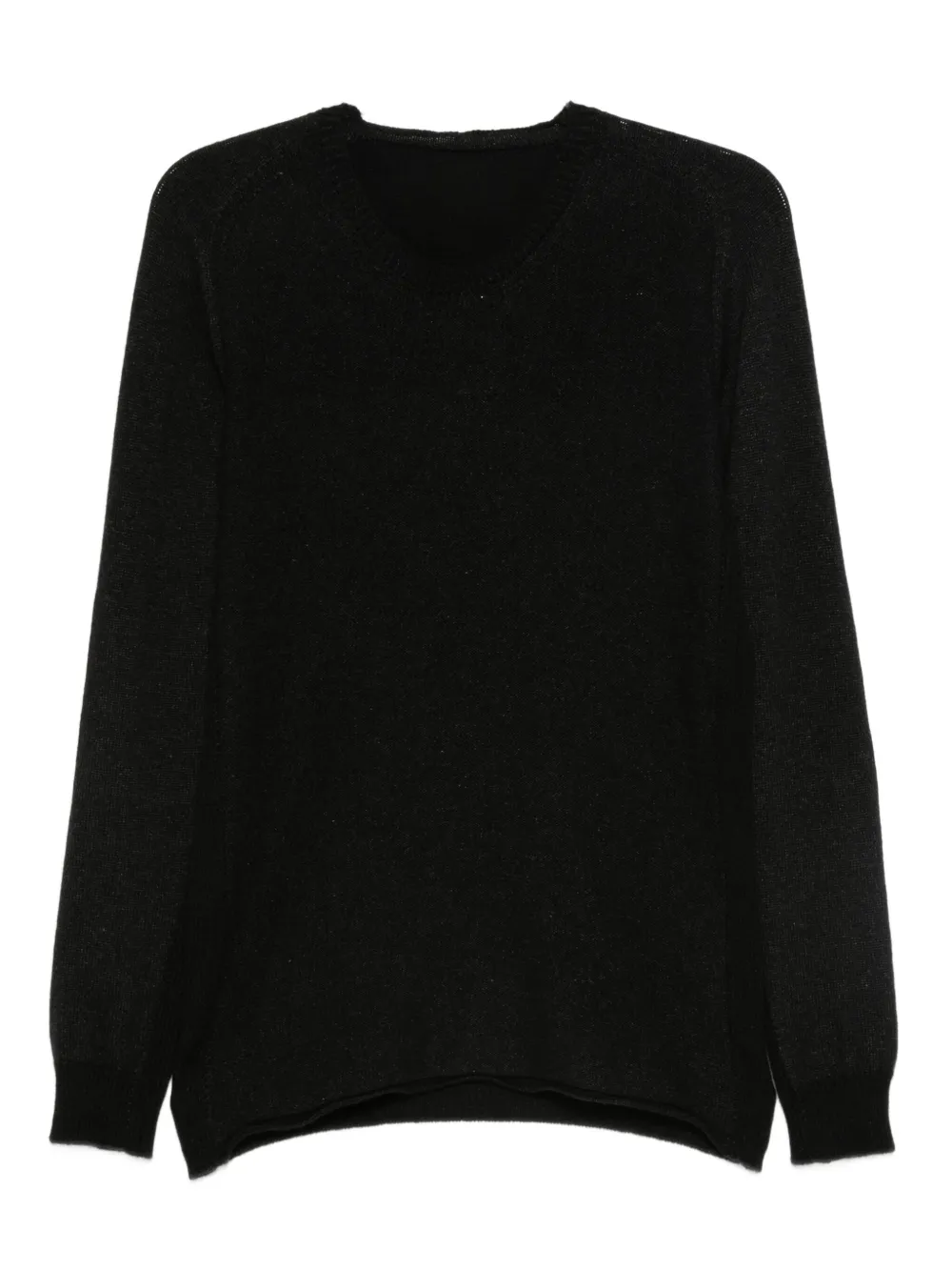Layer Zero round-neck hemp sweater - Nero