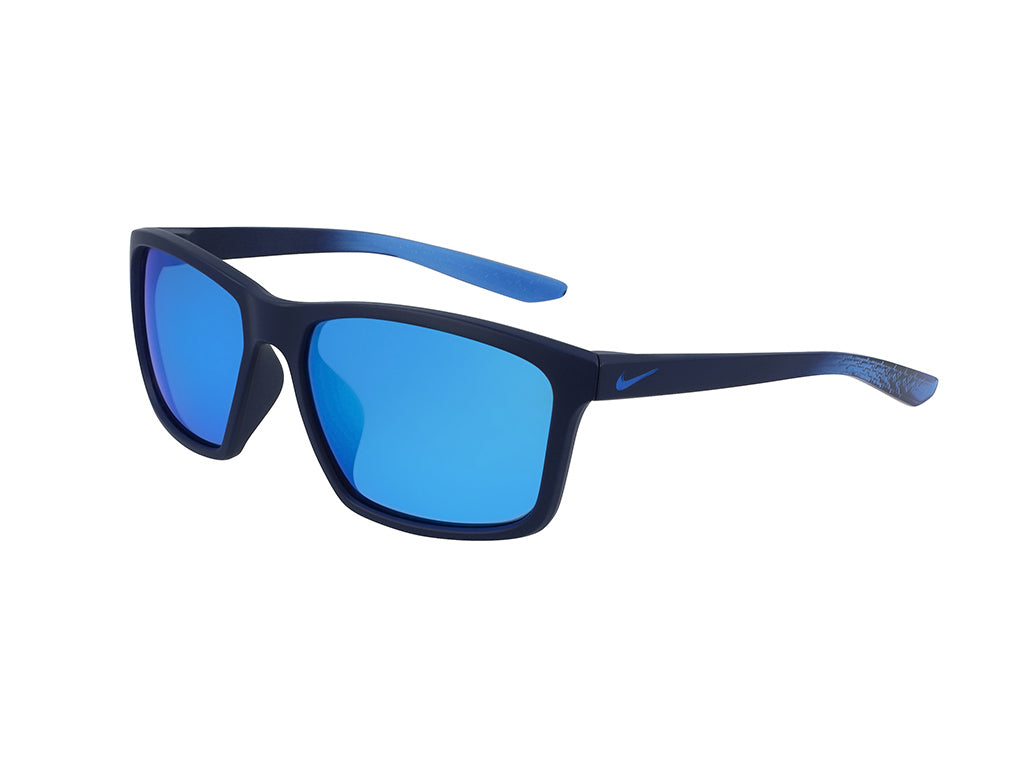 Nike Unisex Nike Valiant M Cw4642 410 Occhiali Da Sole Plastica Blu Blu Squadrata Specchiate