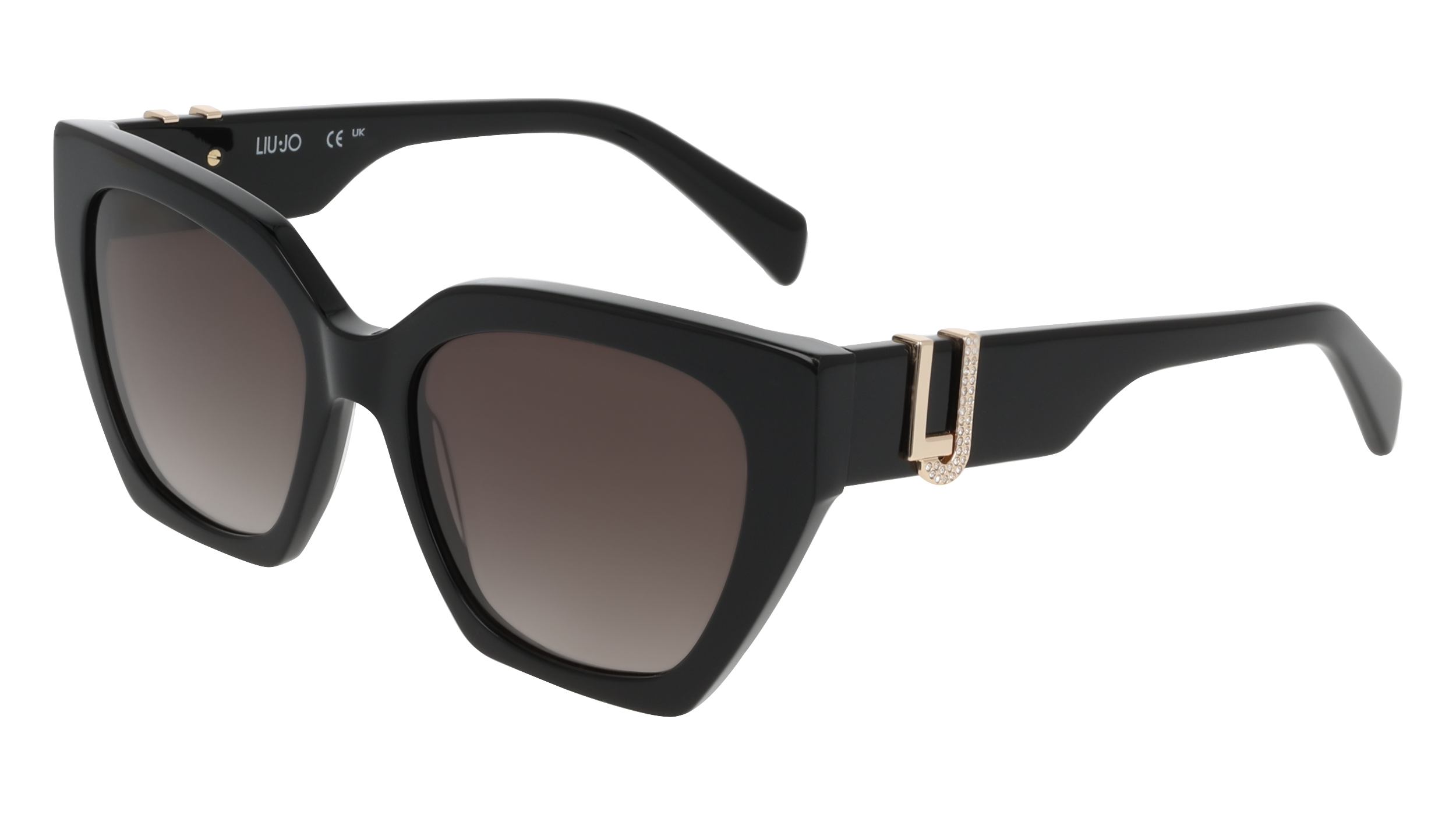 Liu Jo Donna Lj814Sr 001 Occhiali Da Sole Acetato Nero Cat Eye Normale