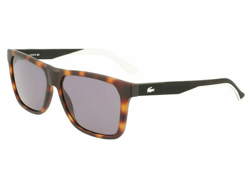 Lacoste Uomo L972S 230 Occhiali Da Sole Plastica Havana Opaco Grigio Squadrata