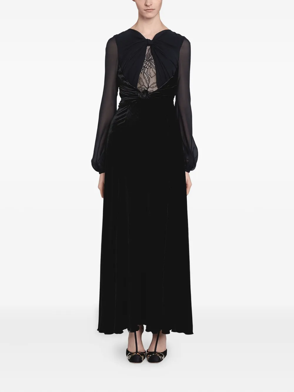 Giambattista Valli lace-insert dress - Nero