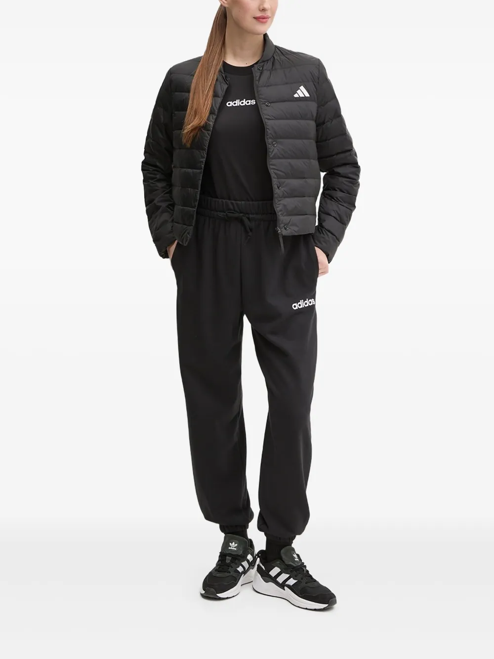 adidas padded logo jacket - Nero
