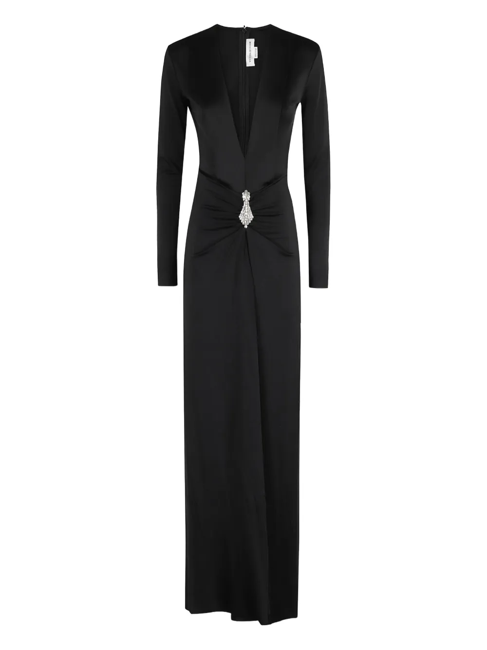 Victoria Victoria Beckham jewel-embellished V-neck maxi dress - Nero
