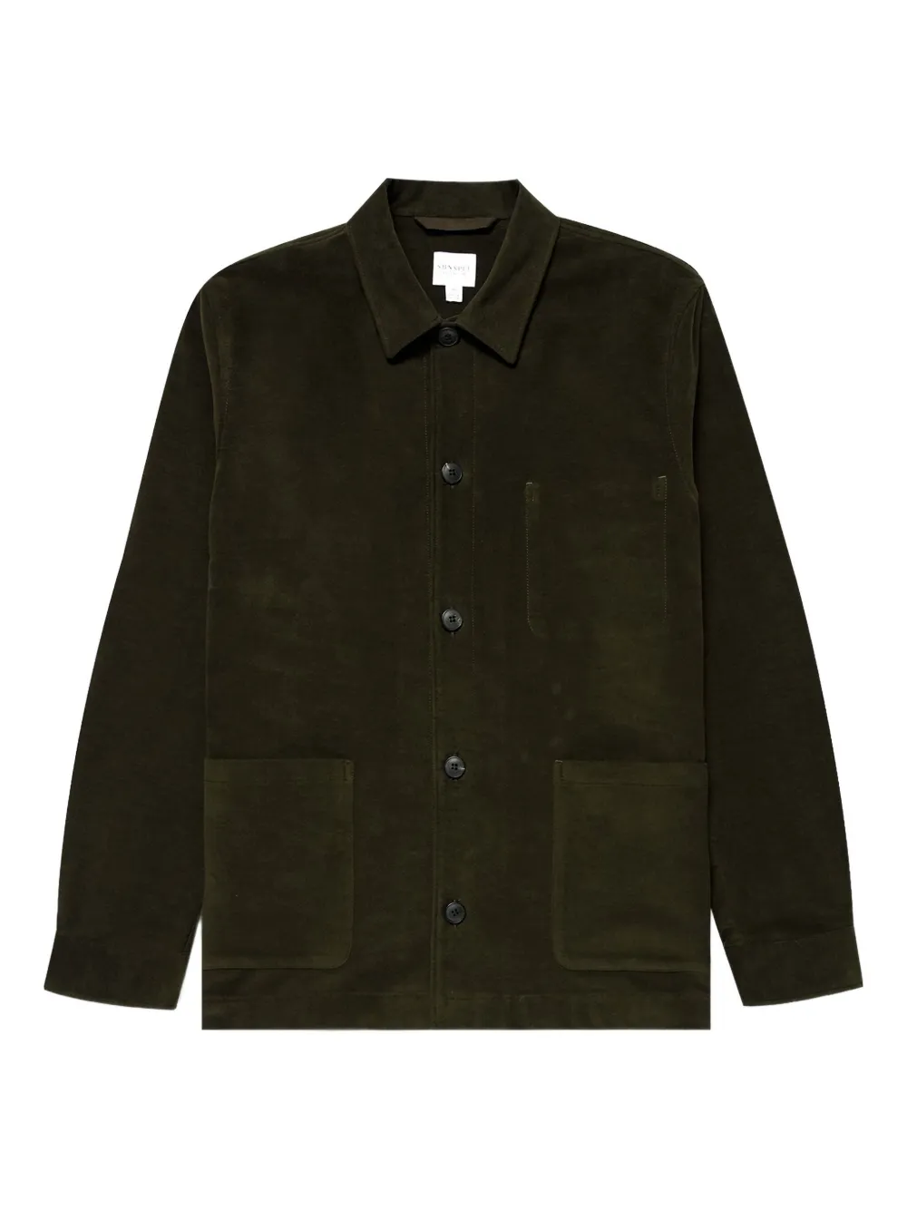 Sunspel moleskin patch-pocket jacket - Verde