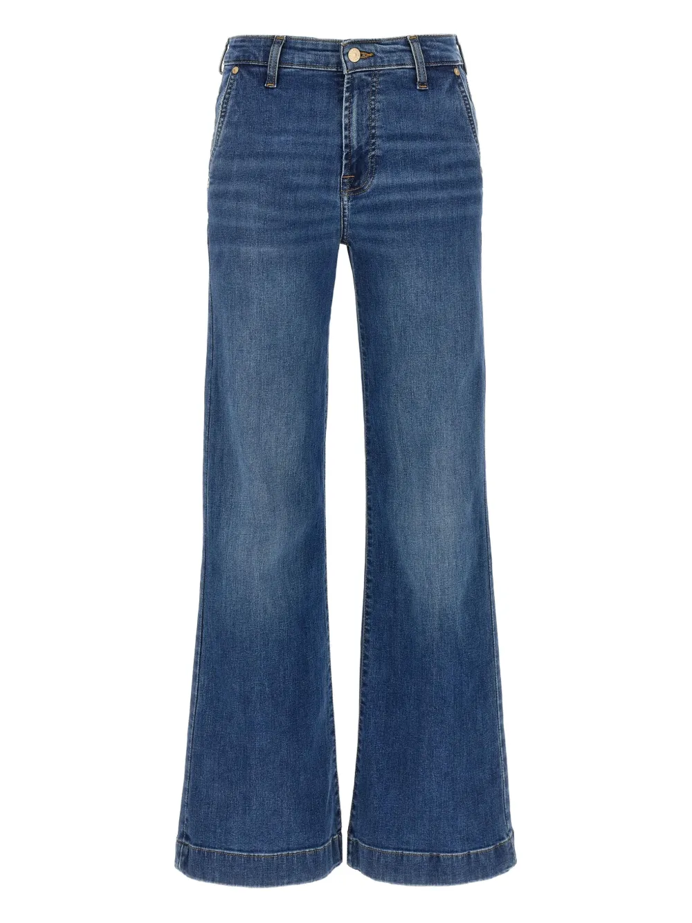 7 For All Mankind Dojo stonewashed high-waist jeans - Blu