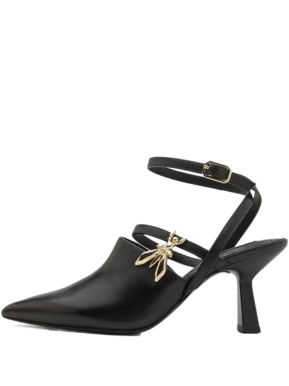 Patrizia Pepe 90mm ankle-wrap insect-embellished pumps - Nero