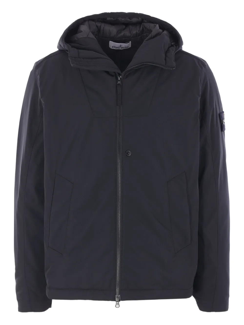 Stone Island Compass-badge hooded jacket - Nero