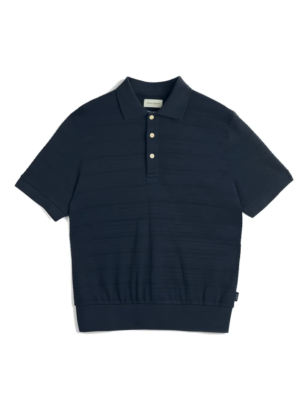 Oliver Spencer textured polo shirt - Blu