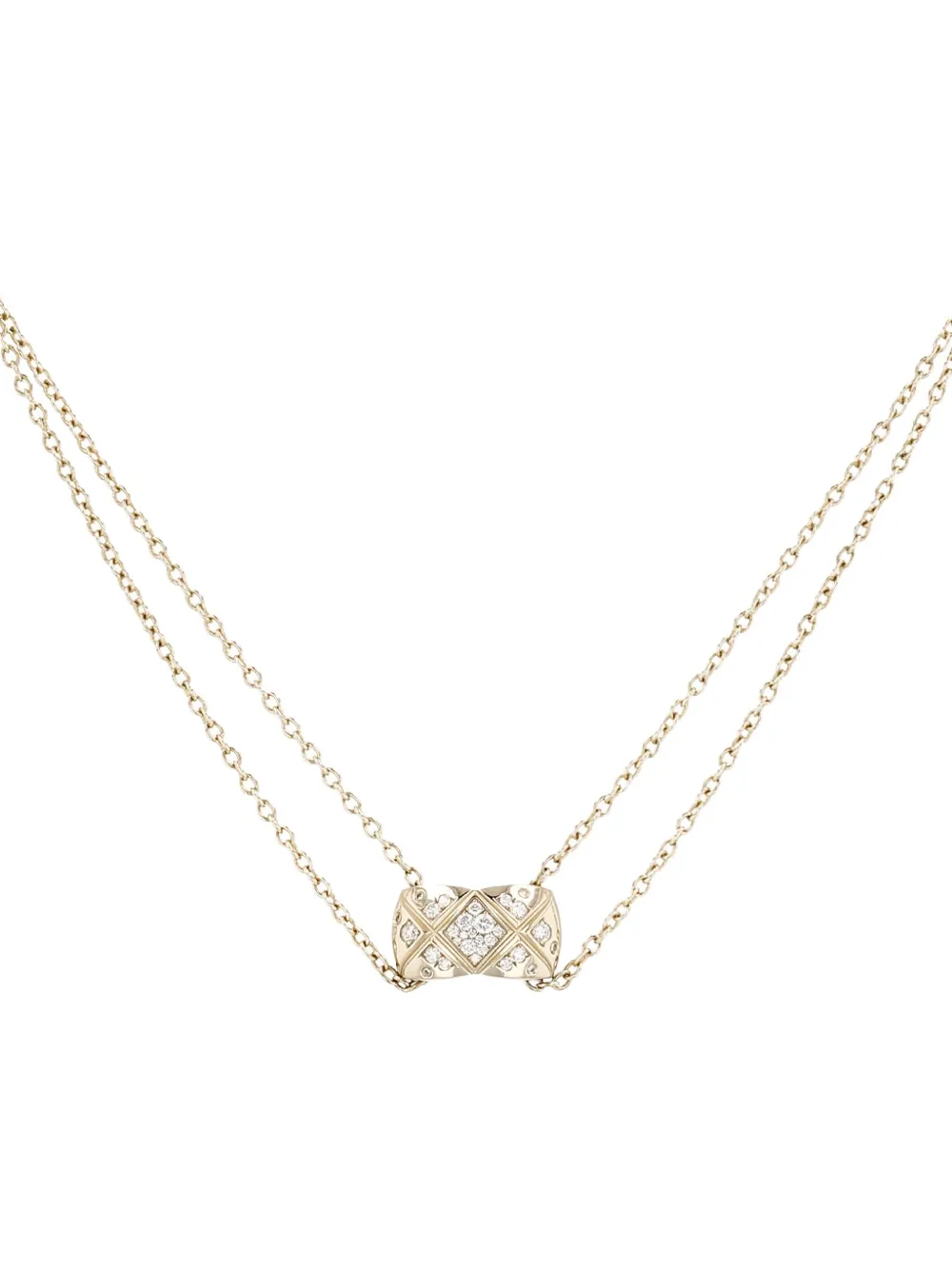 CHANEL Pre-Owned yellow gold diamonds necklace - Oro
