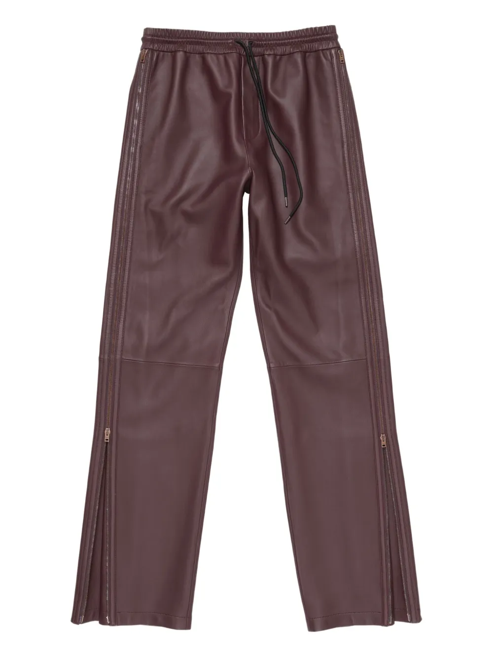 Acne Studios drawstring leather trousers - Rosso
